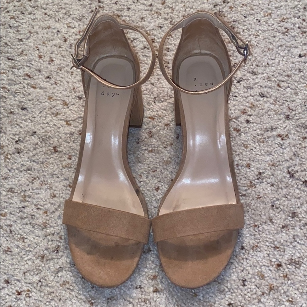 Nude Chunky Heels